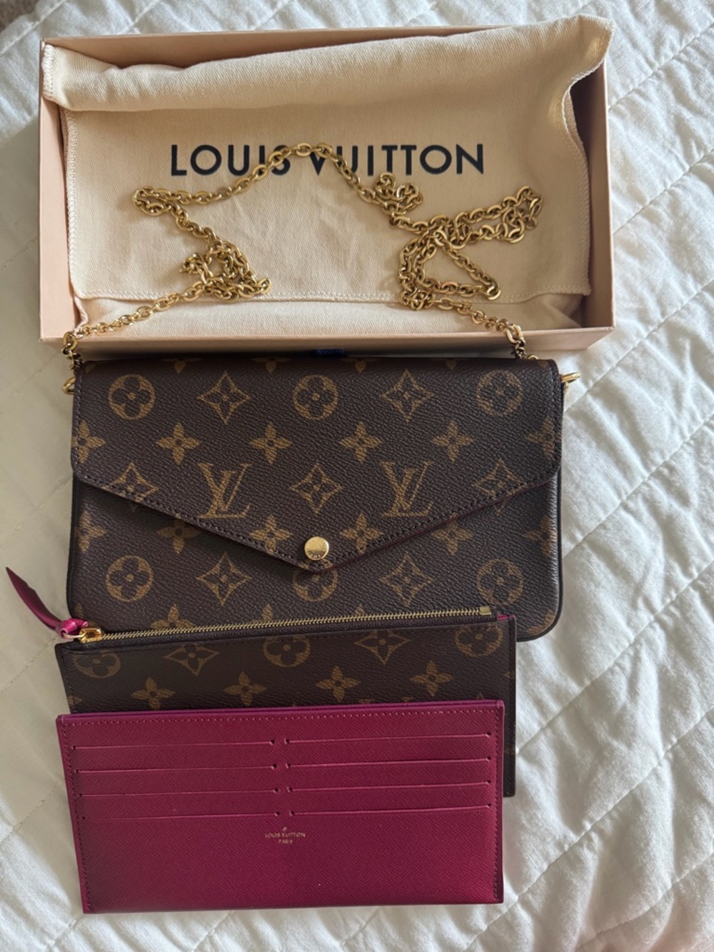 LV Félicie Pochette (Monogram Brown) – Excellent Condition